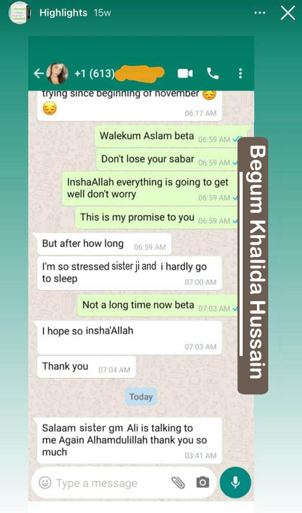 WhatsApp chat feedback of our happy client