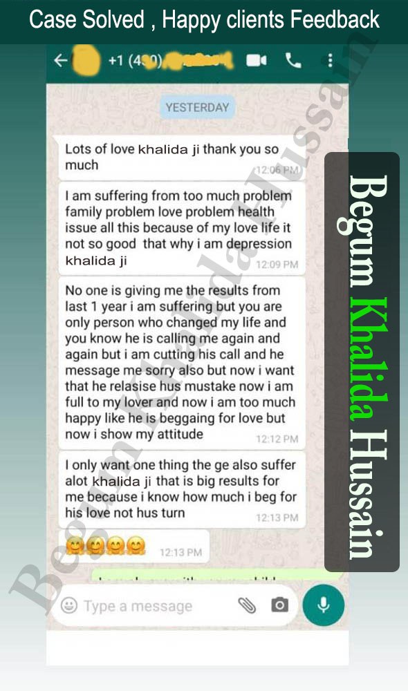 WhatsApp chat feedback of our happy client